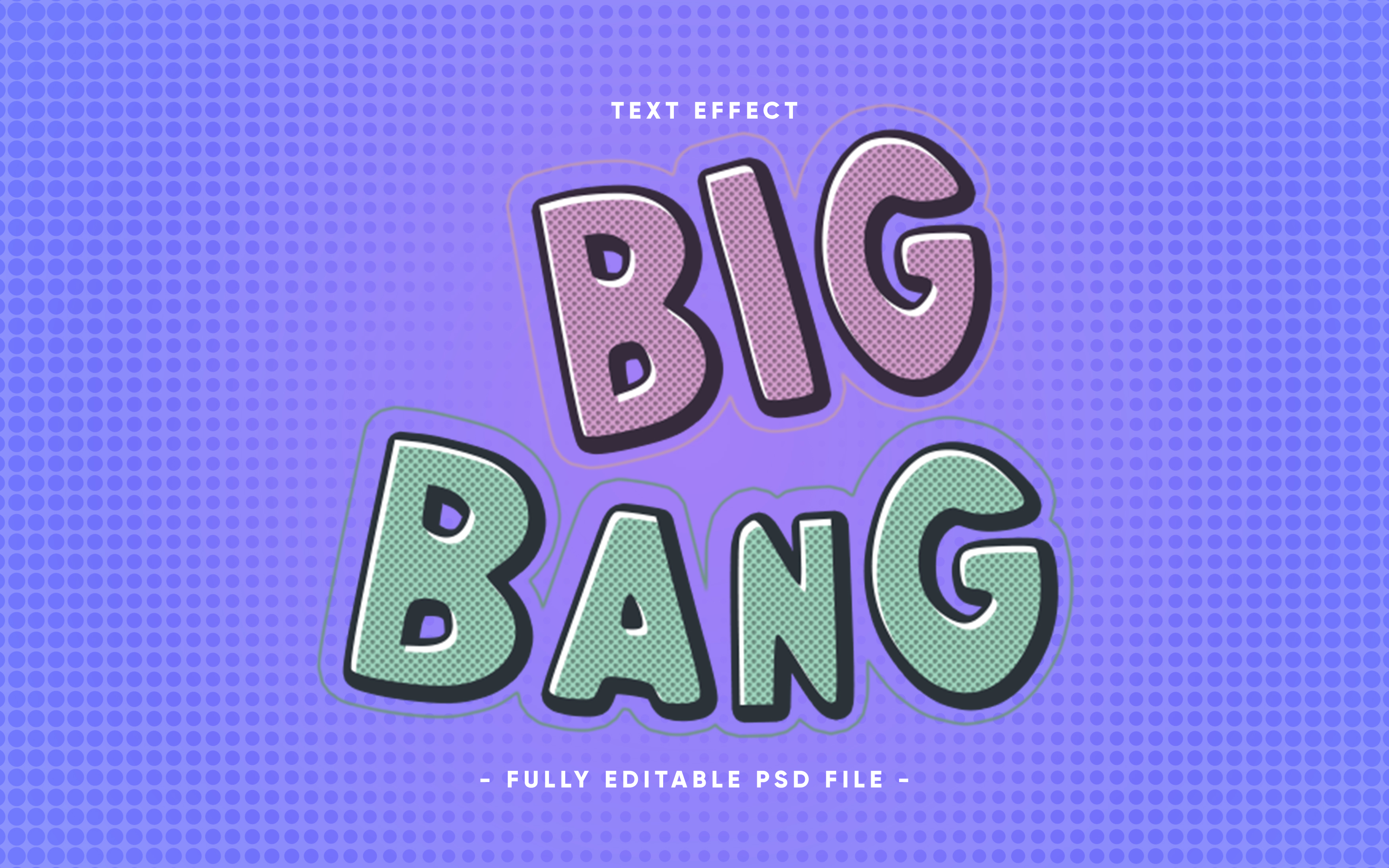 Comic Text big Bang PSD 