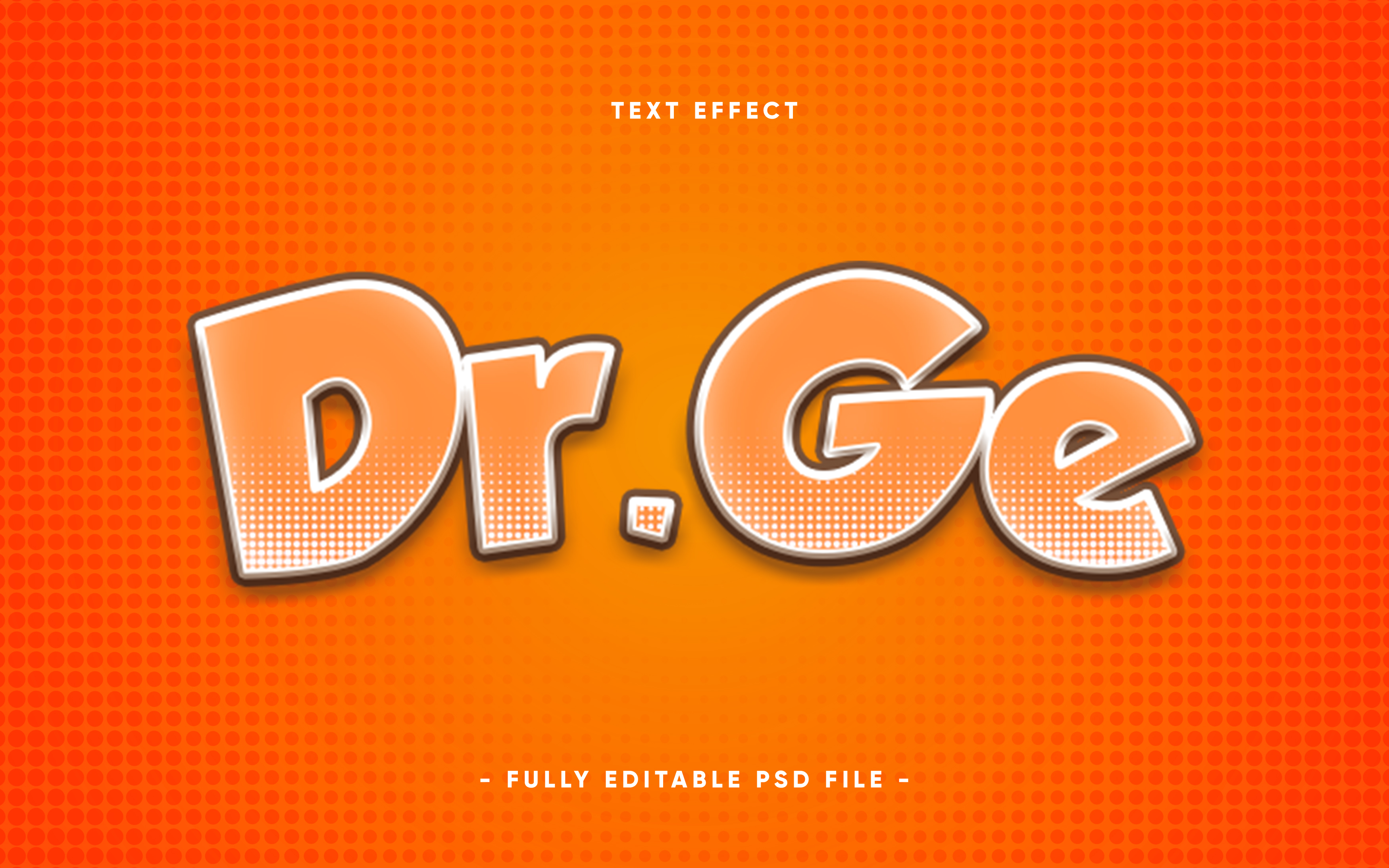 Retro Cartoon Text Effect PSD