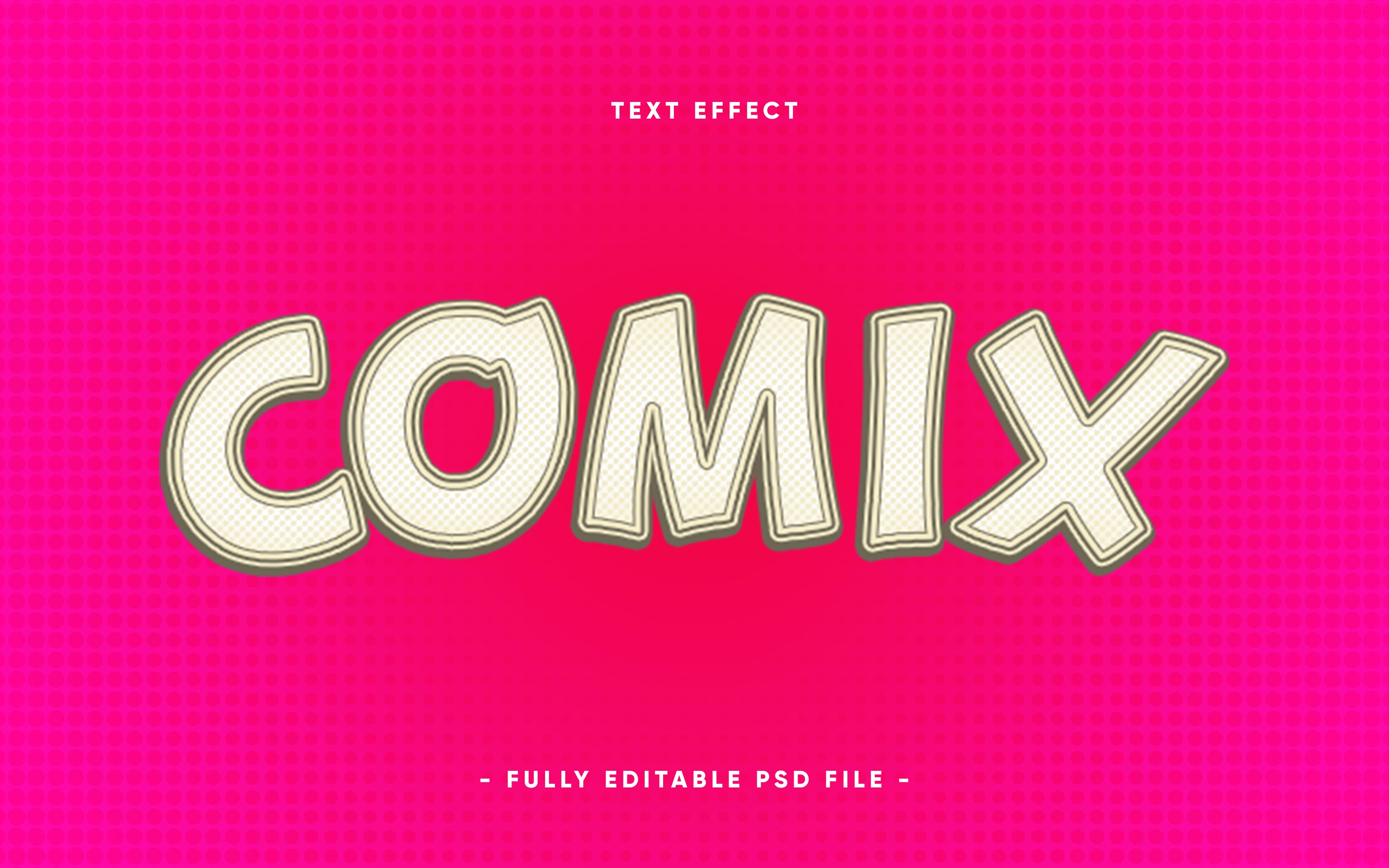 Editable Pop Art Text Template