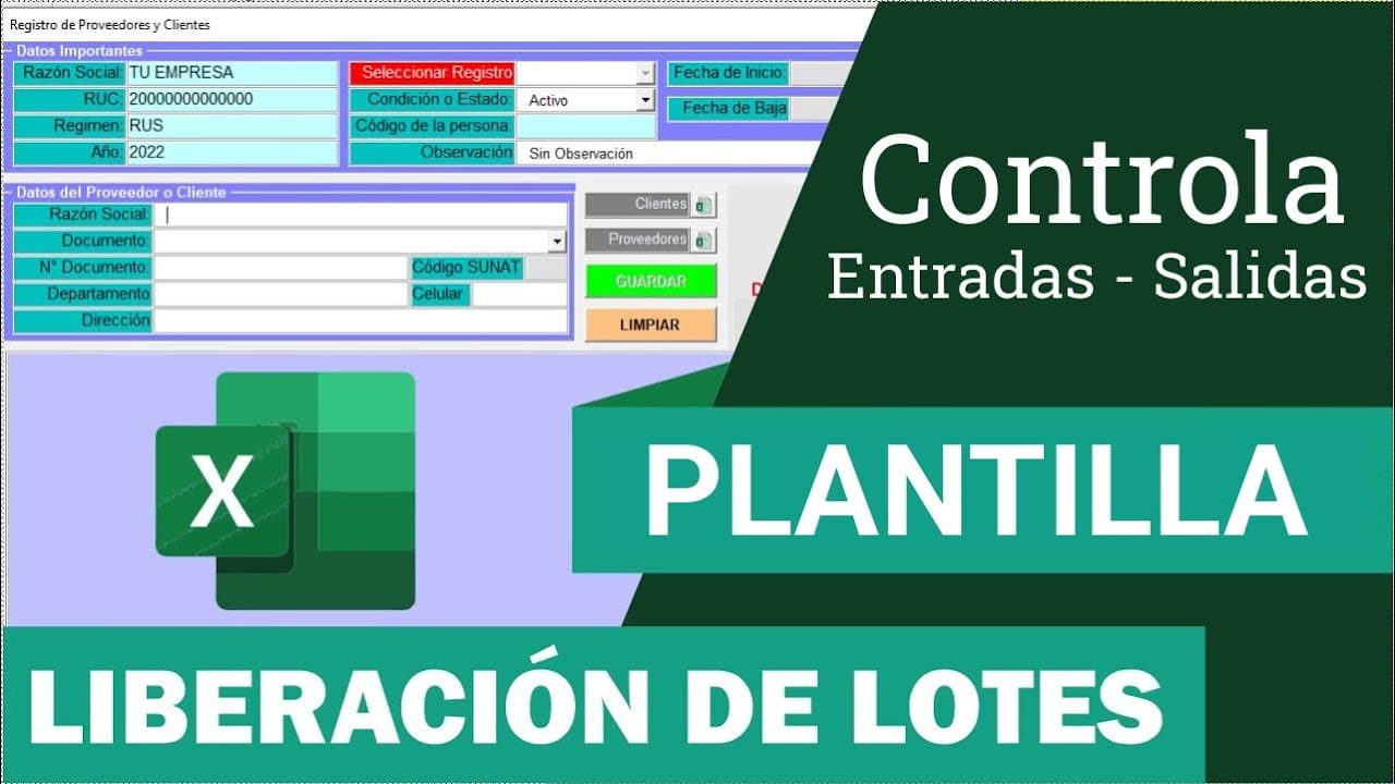 Sistema de Inventarios y Lotes en Excel