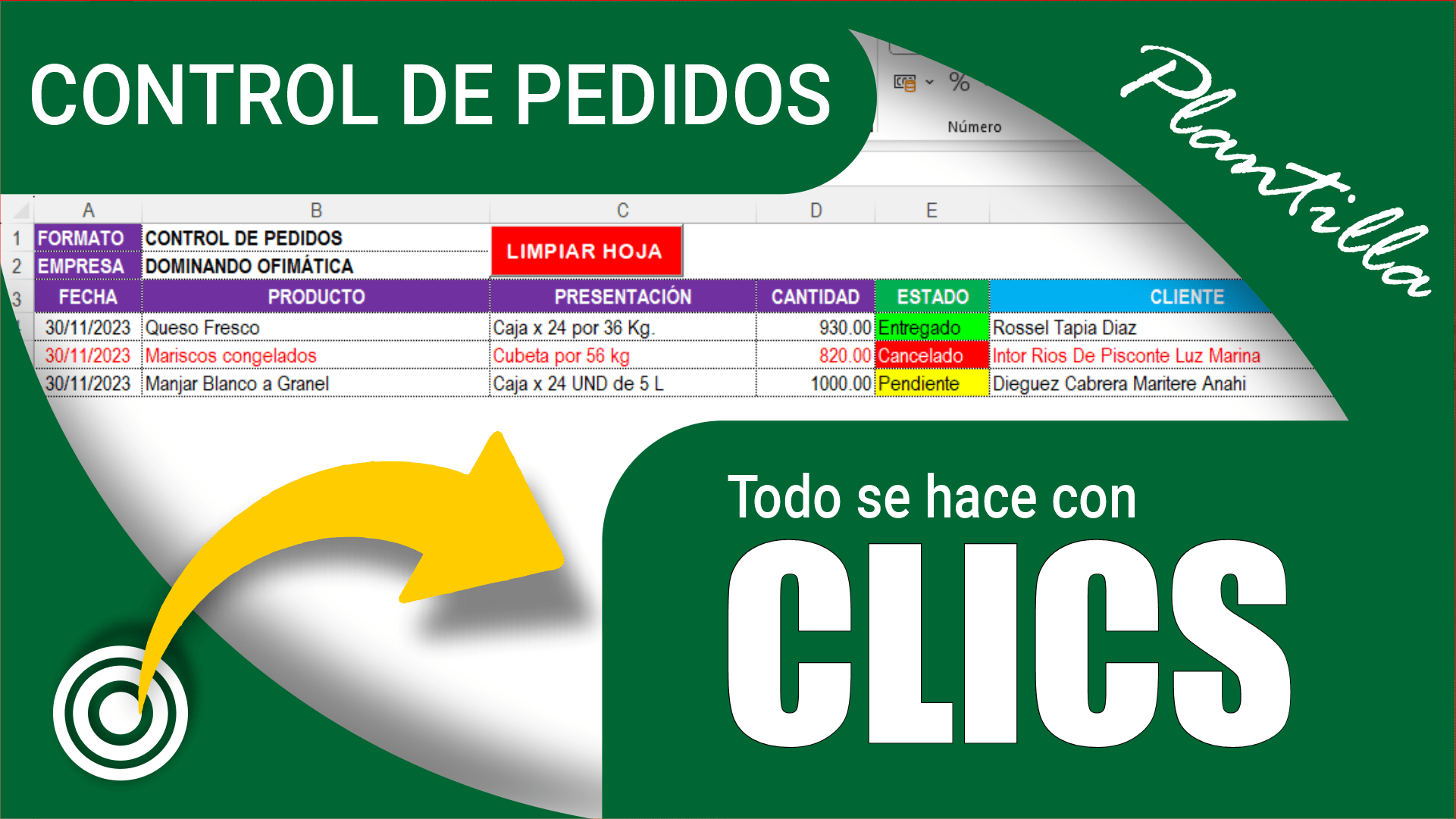 Control de pedidos – Todo con un solo clic