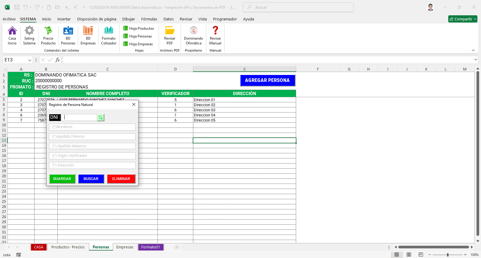 Cotizador Inteligente en Excel Con integración API