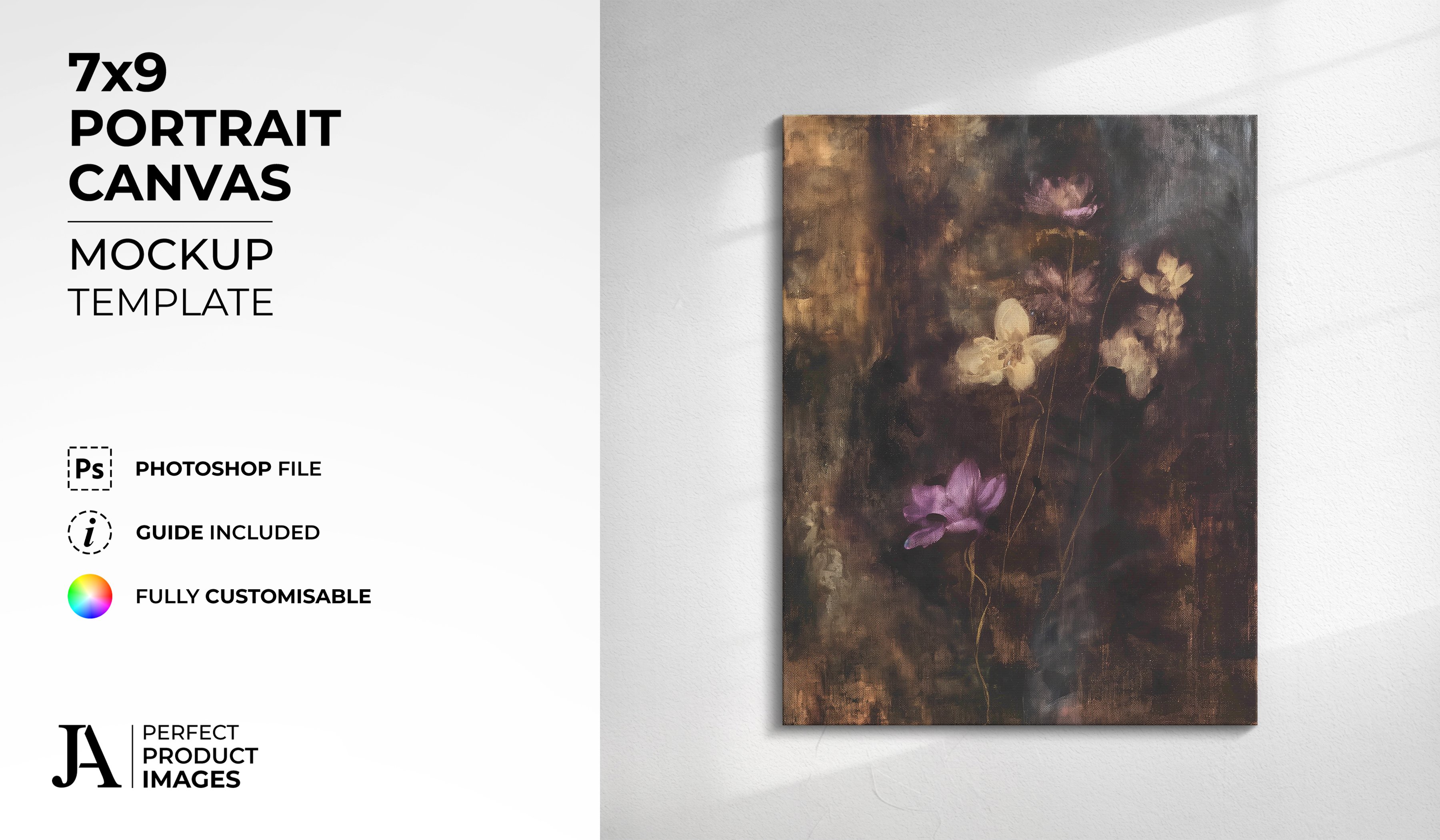 Portrait 7x9 Canvas Mockup Template