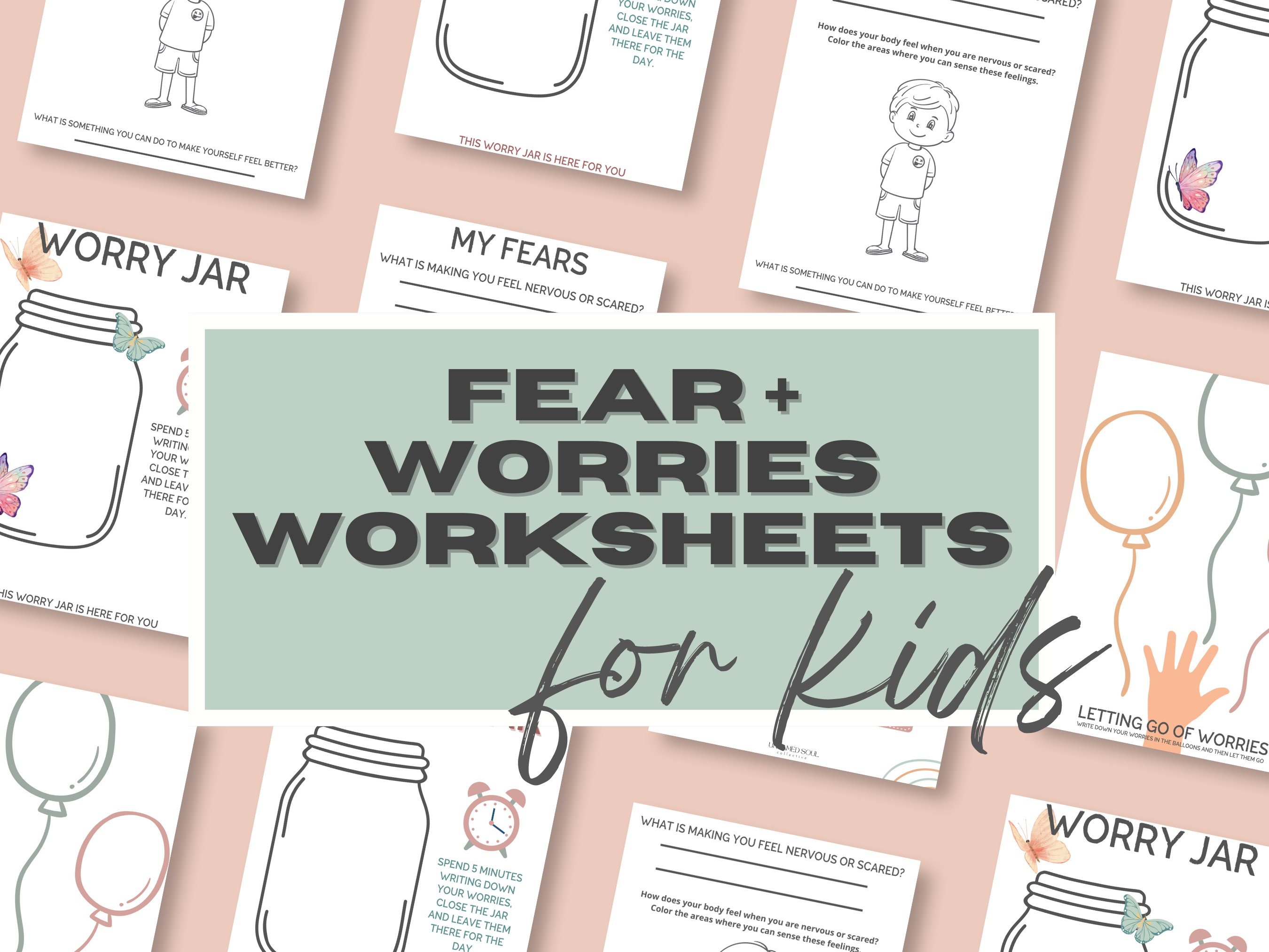Printable Anxiety Worksheets for Kids | Worry Jar and Letting Go
