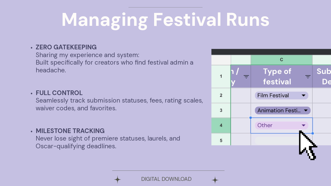 The Film Director's Festival Tracker