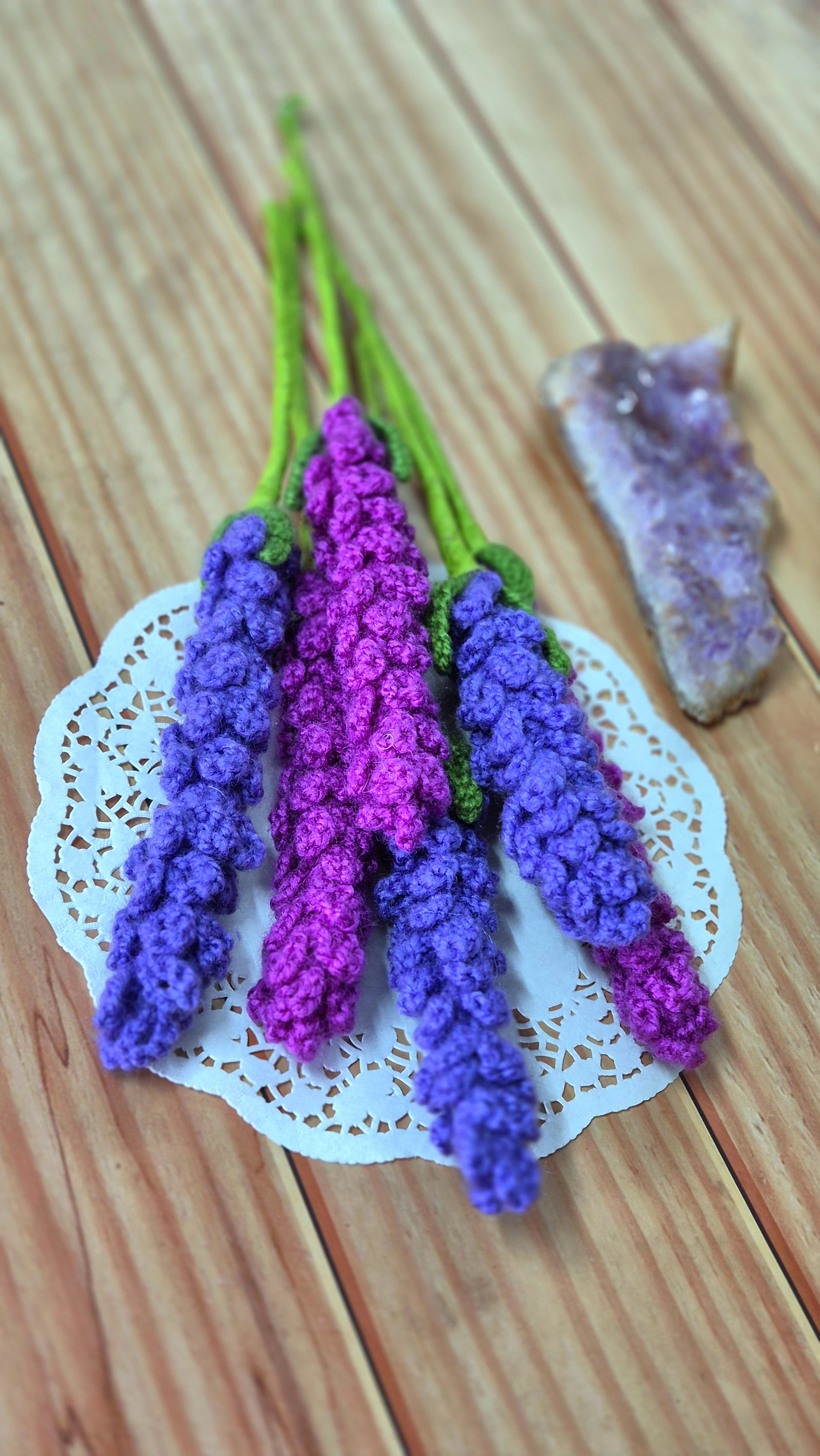 Crochet lavender pattern, lavender flower crochet