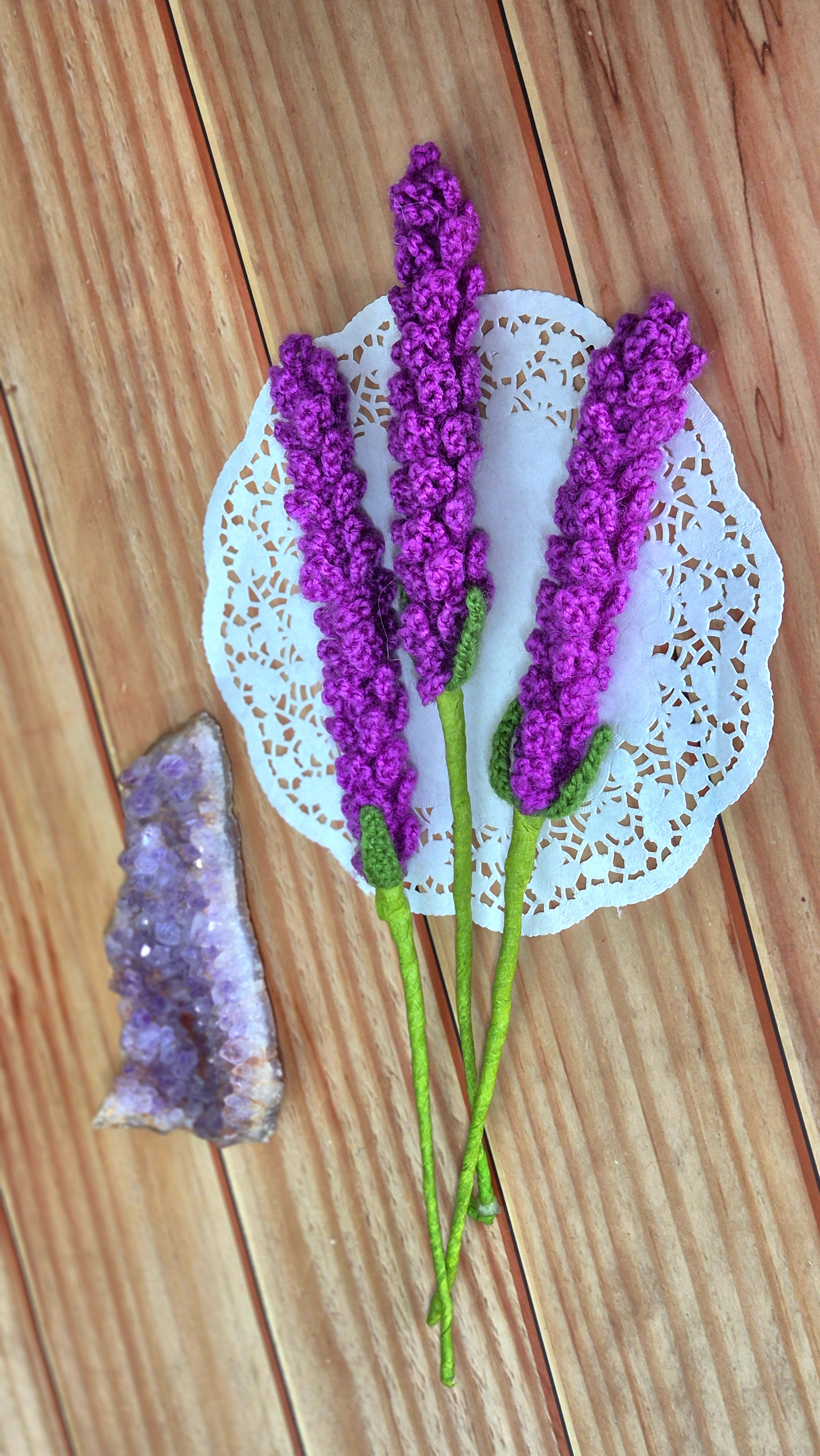 Crochet lavender pattern, lavender flower crochet