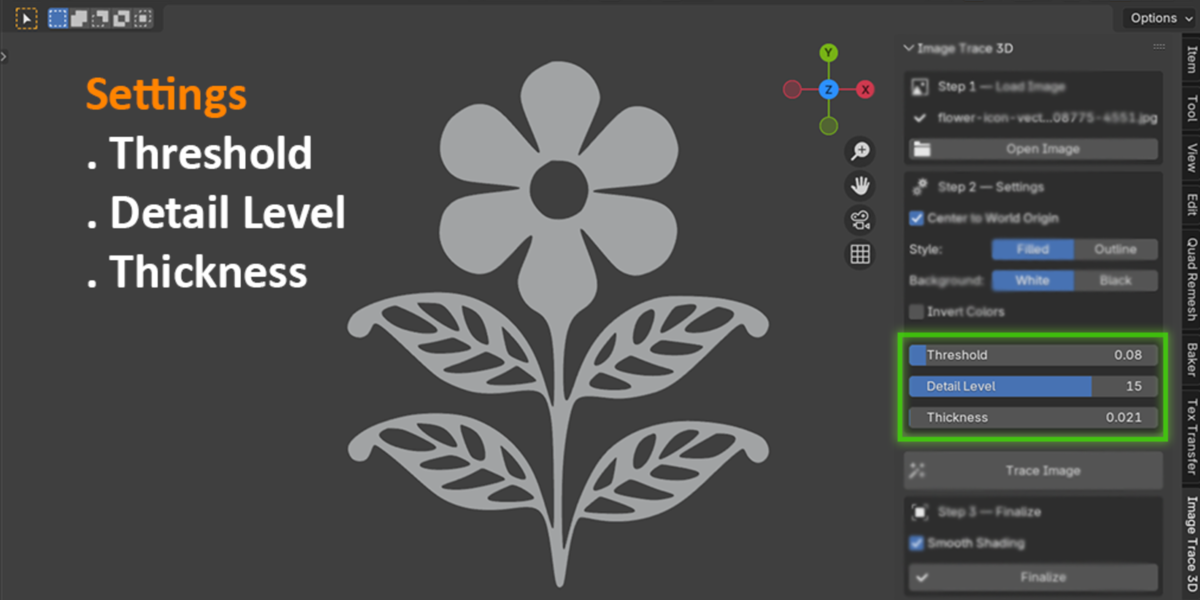 Image Trace 3D - Convert 2D Logos into 3D