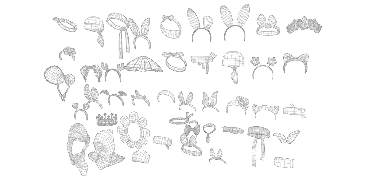 40+ Hairband & Headwear Pack - Cute 3D Accessories