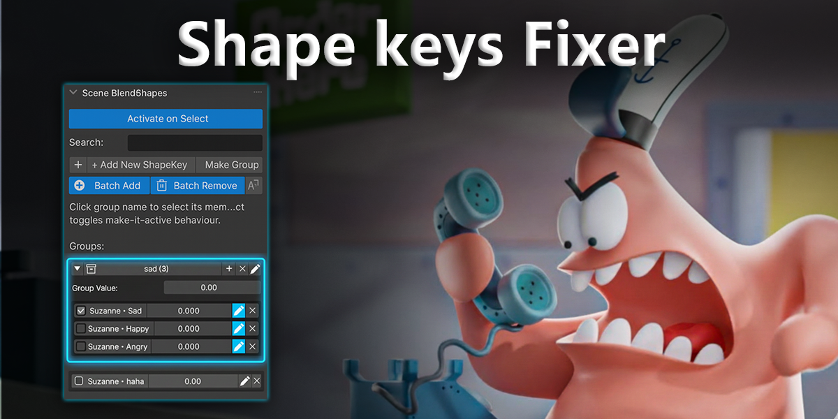 Shape Key Fixer - Manage All Scene ShapeKeys
