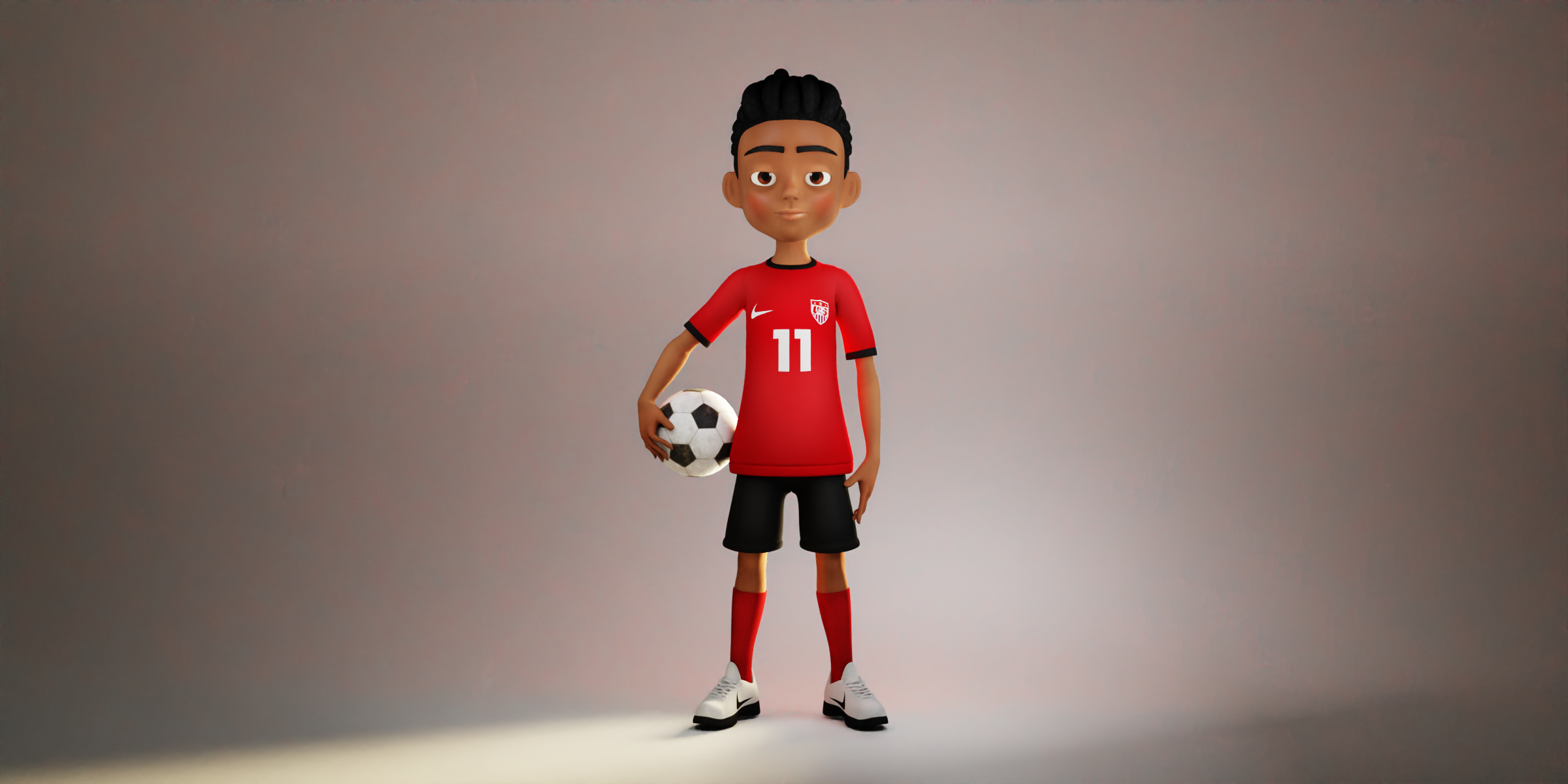 Stylized Soccer Player 3D Character