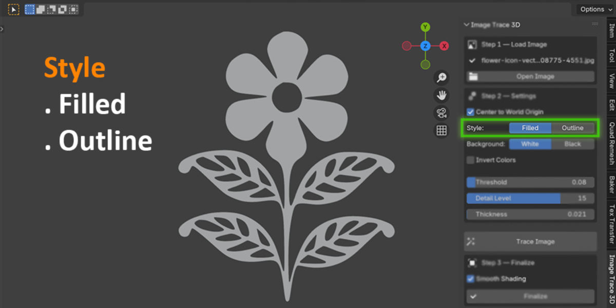 Image Trace 3D - Convert 2D Logos into 3D