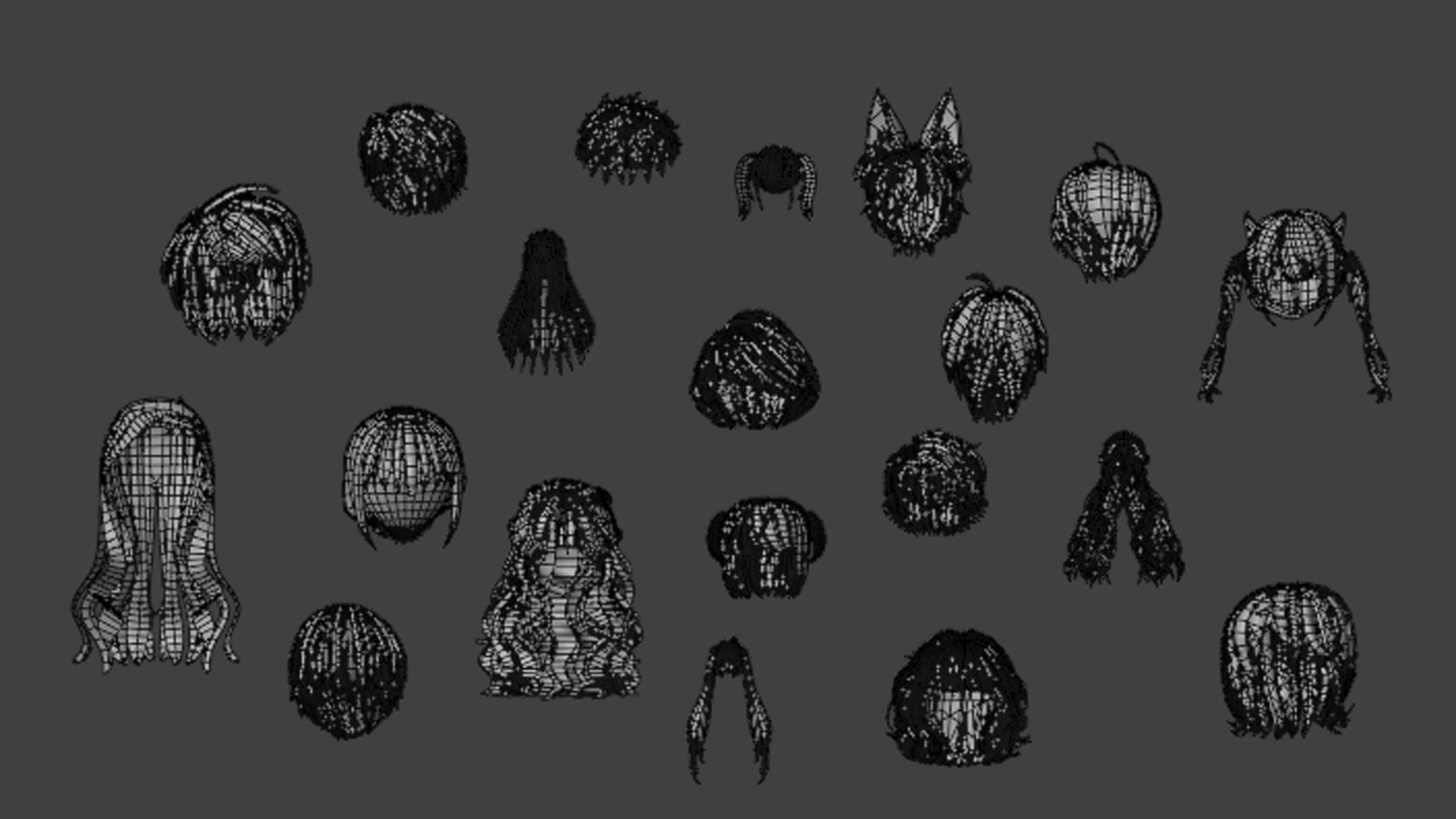 Anime Hair Pack for Blender – 20+ Hairstyles