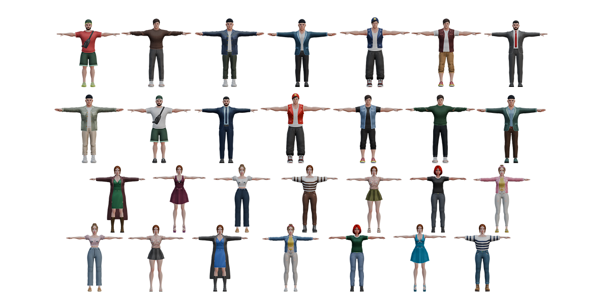 25+ Modern People Character Pack  Stylized Humans