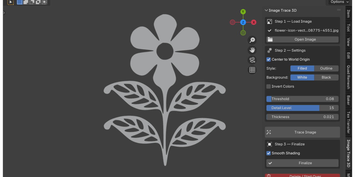 Image Trace 3D - Convert 2D Logos into 3D