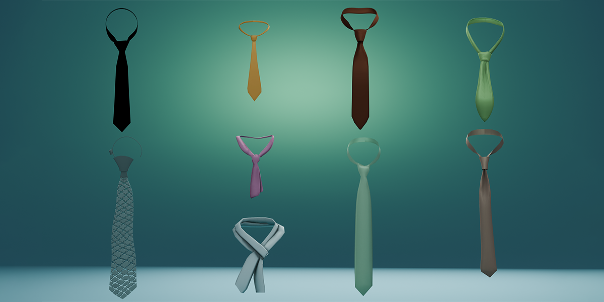3D Tie Pack – Formal and Stylized Neckties Collect
