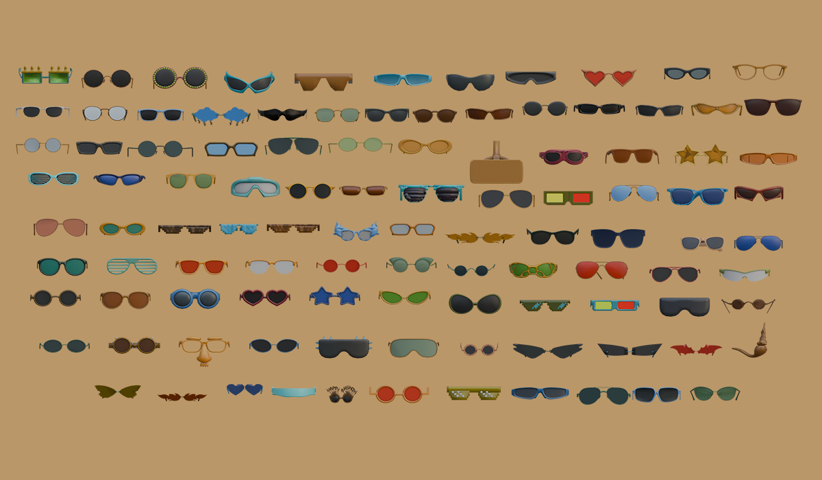100+ Eyewear Glasses Collection for 3D Character