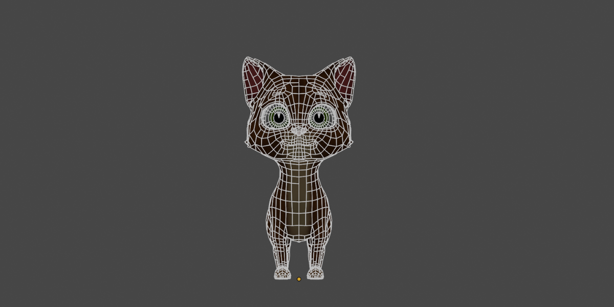 Rigged Cartoon Cat Character - Game Ready Low Poly