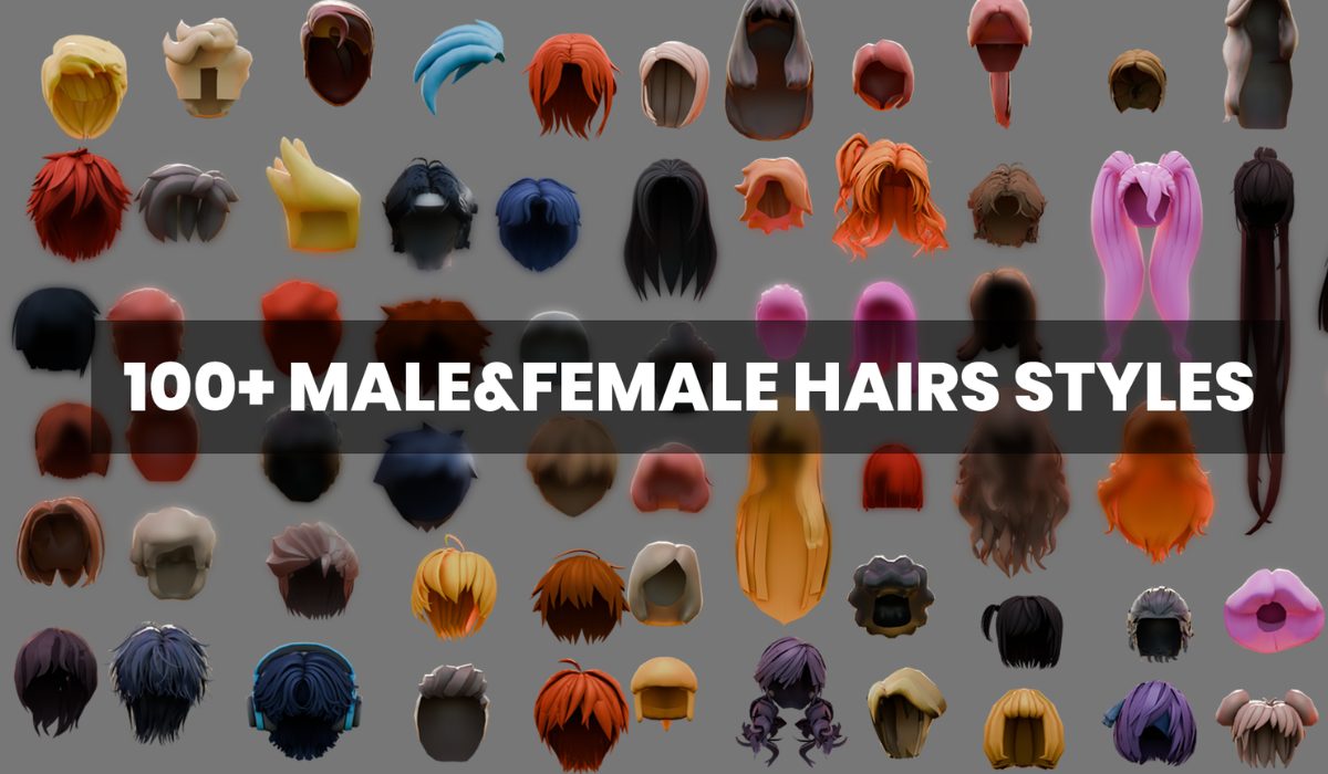 100+ Hair Models 3D Pack - Male & Female Bundle