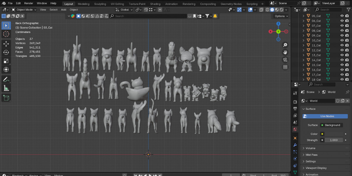35+ Stylized Cat Pack Adorable 3D Felines kitty