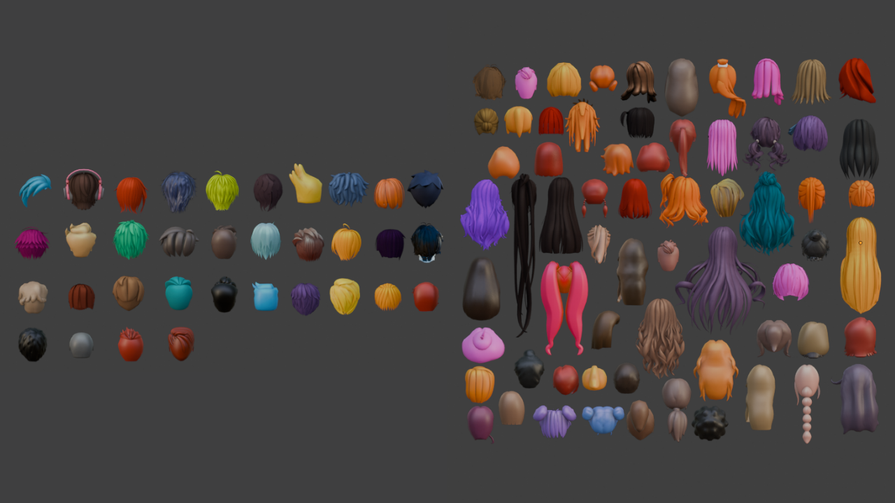 100+ Hair Models 3D Pack - Male & Female Bundle