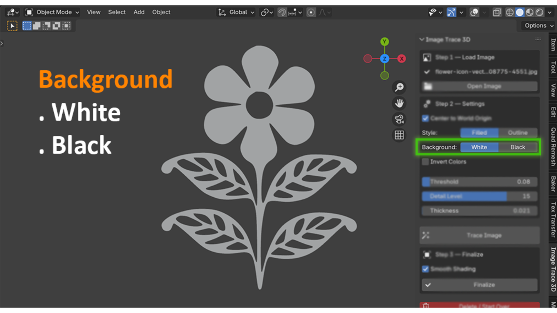 Image Trace 3D - Convert 2D Logos into 3D