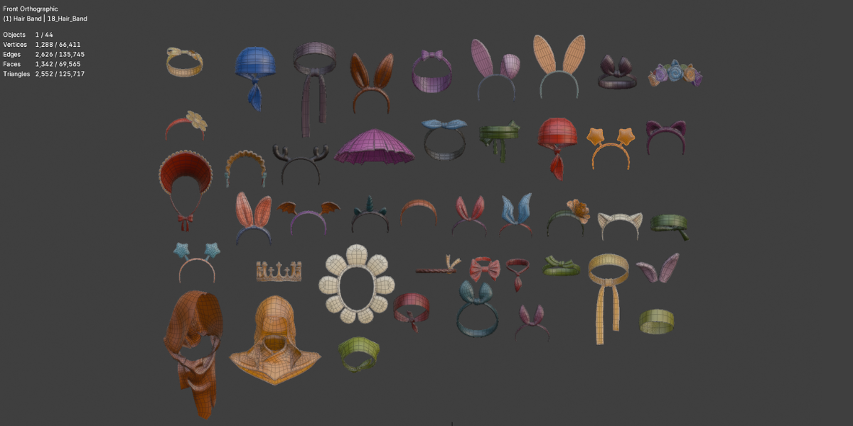 40+ Hairband & Headwear Pack - Cute 3D Accessories