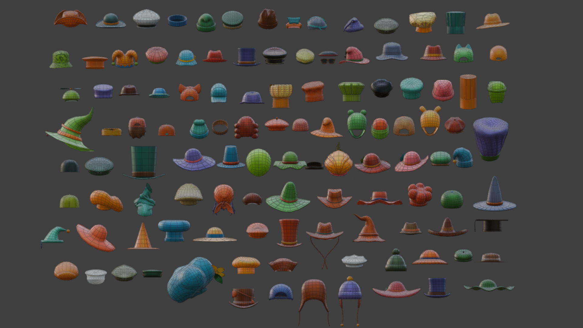 100+ Game-Ready Hat Pack - Headwear Collection