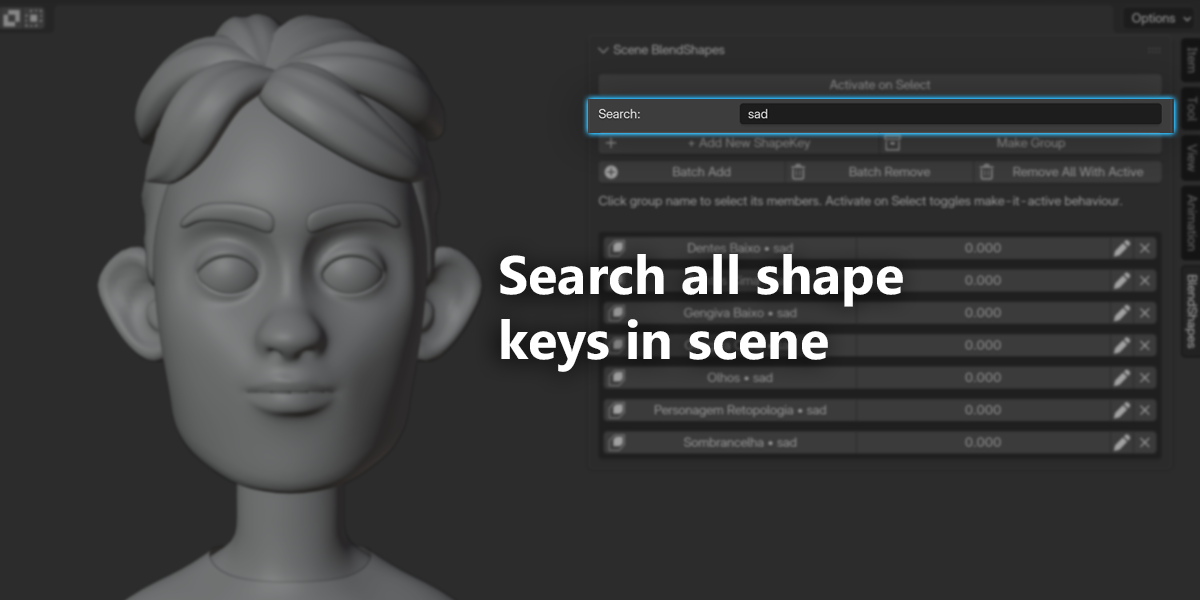 Shape Key Fixer - Manage All Scene ShapeKeys
