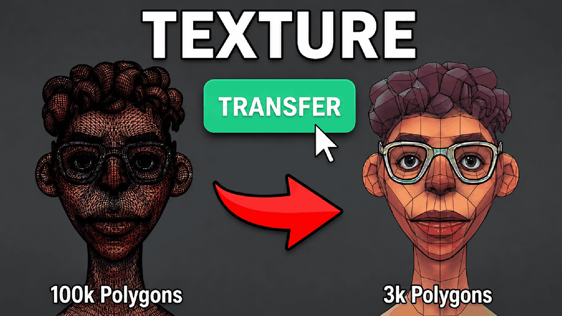 Texture Transfer - High-Poly to Low-Poly Texture