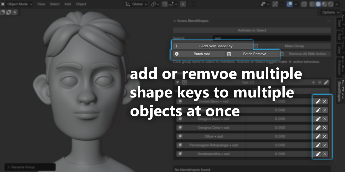 Shape Key Fixer - Manage All Scene ShapeKeys