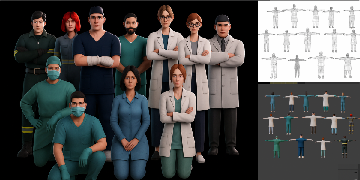 Medical Staff Character Pack Doctors Nurses & More