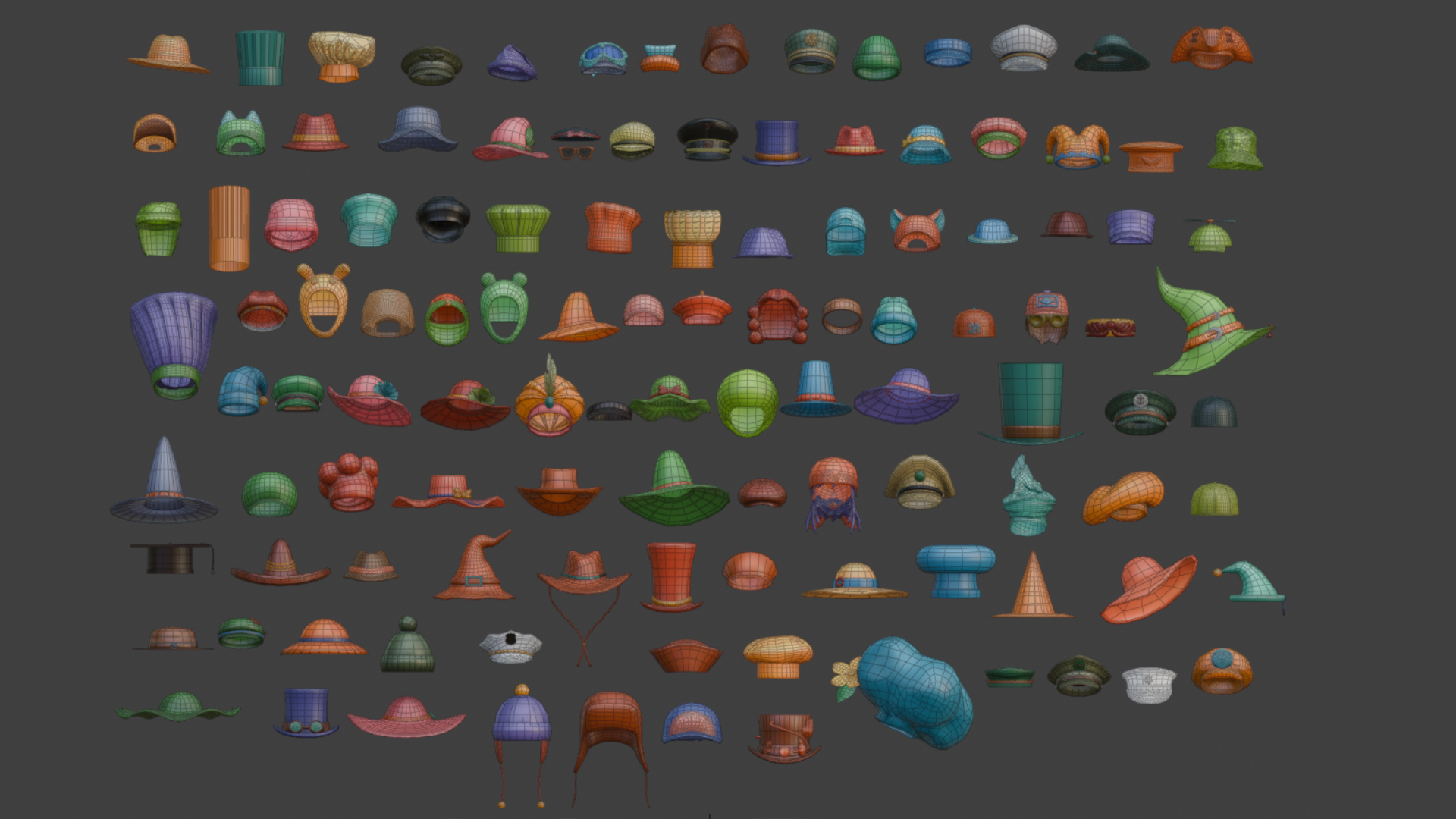 100+ Game-Ready Hat Pack - Headwear Collection
