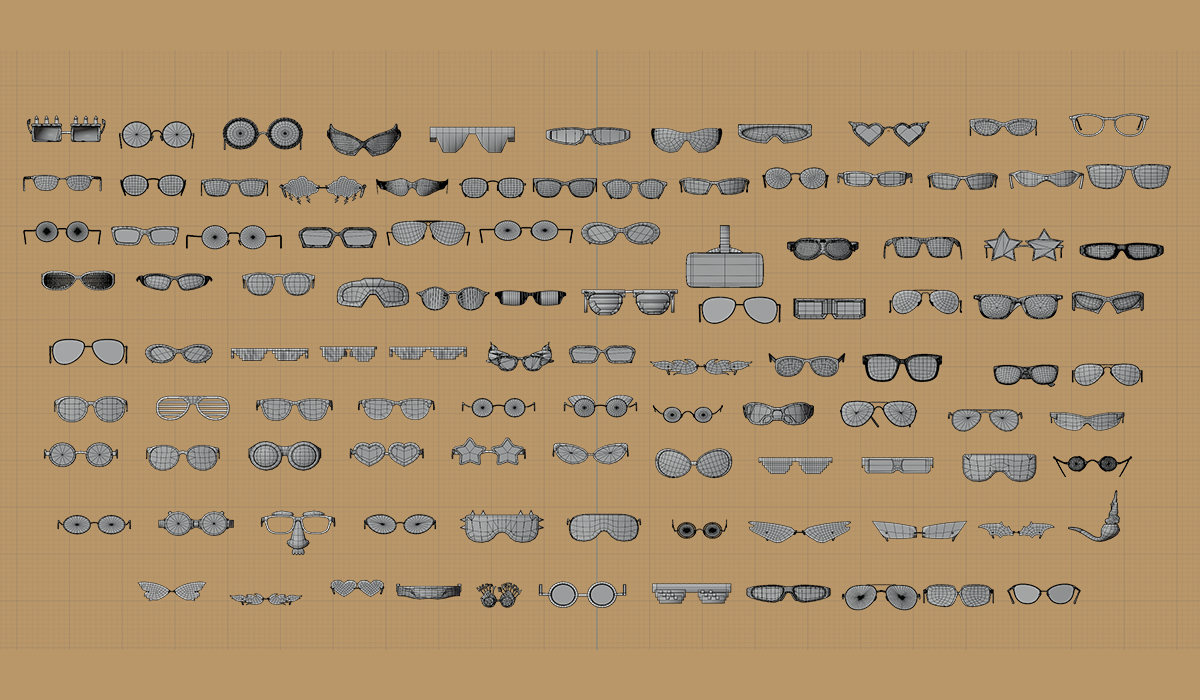 100+ Eyewear Glasses Collection for 3D Character