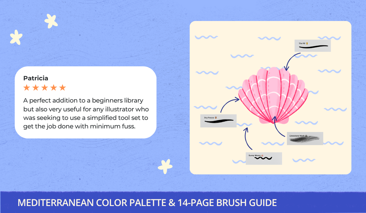The Mediterranean Toolkit: 22 Brushes & Tutorial