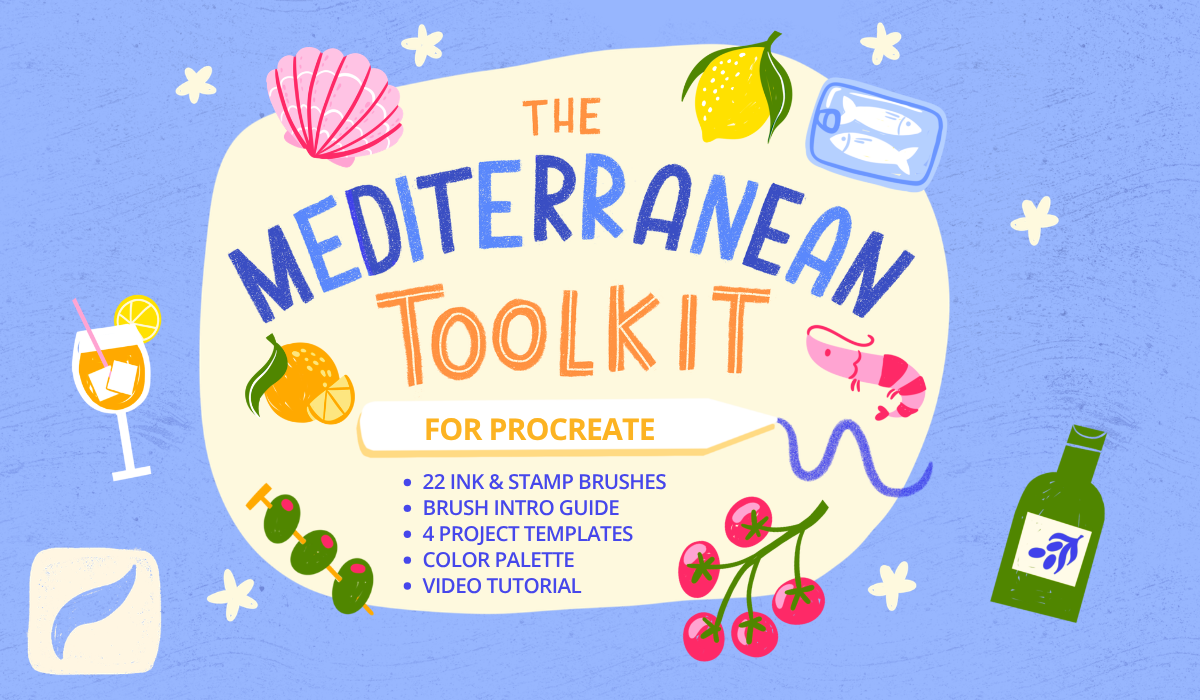 The Mediterranean Toolkit: 22 Brushes & Tutorial