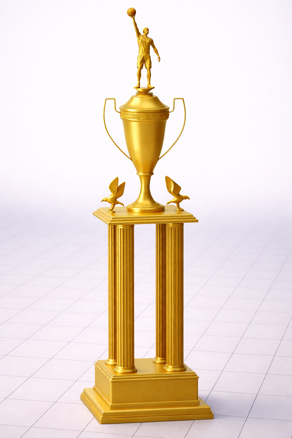 Basketball Player Trophy 3D Model (.OBJ)