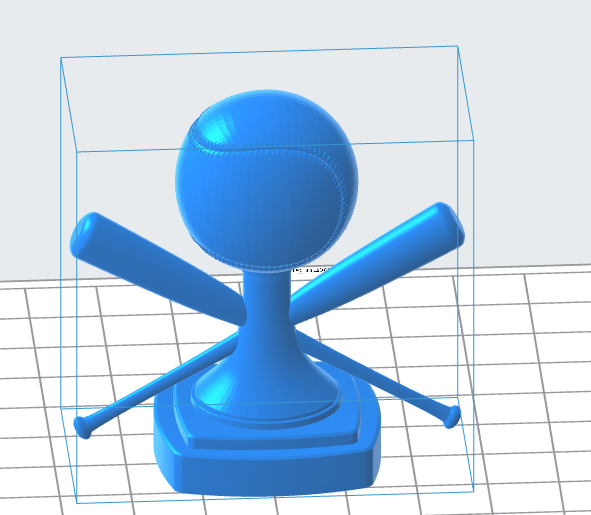 Baseball Trophy 3D Model (.OBJ)