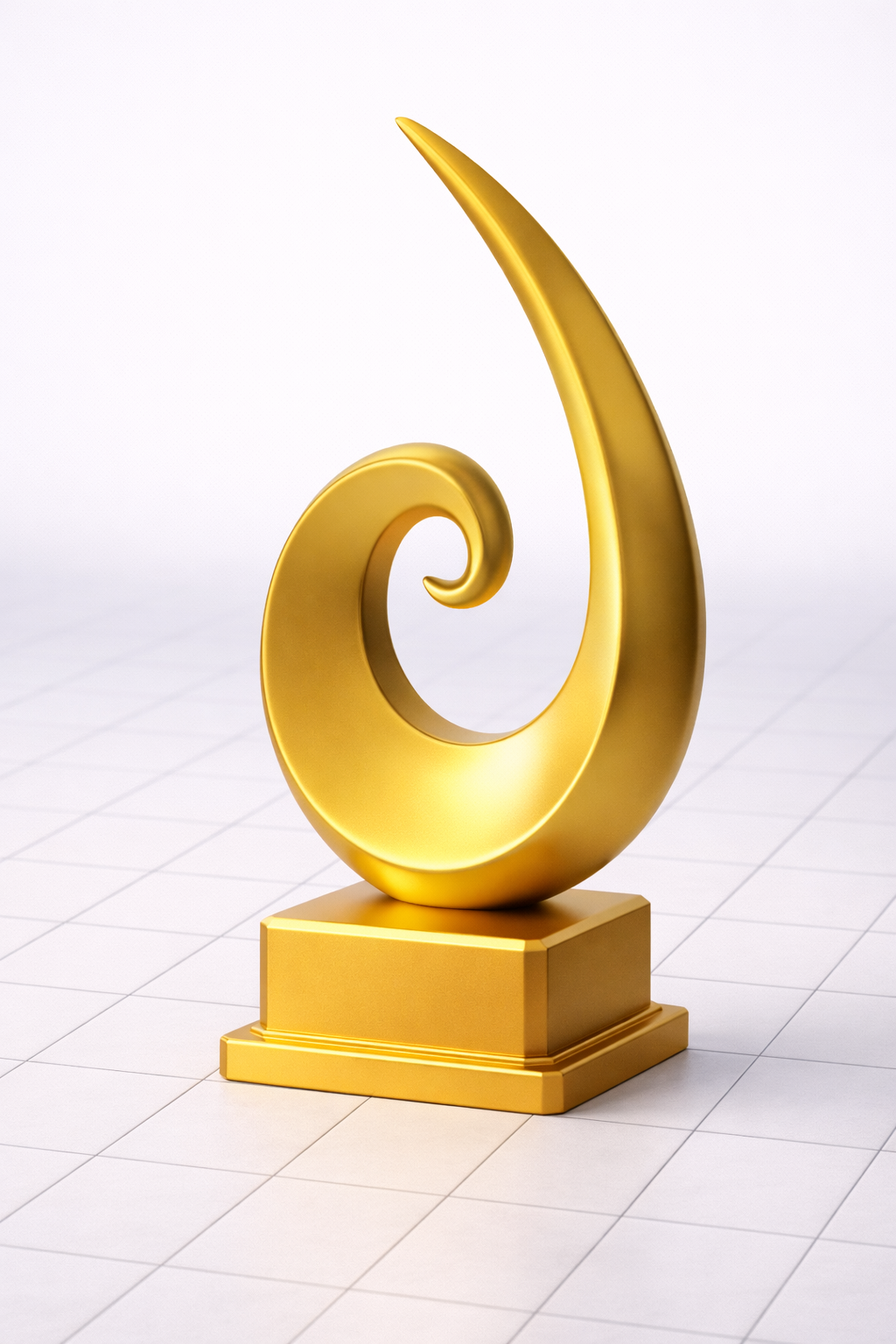 Abstract Spiral Trophy 3D Model (.OBJ)