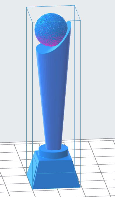 Modern Sphere Trophy 3D Model – Abstract Award Des