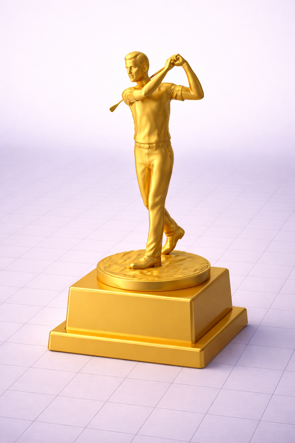 Golfer Trophy 3D Model (.OBJ)