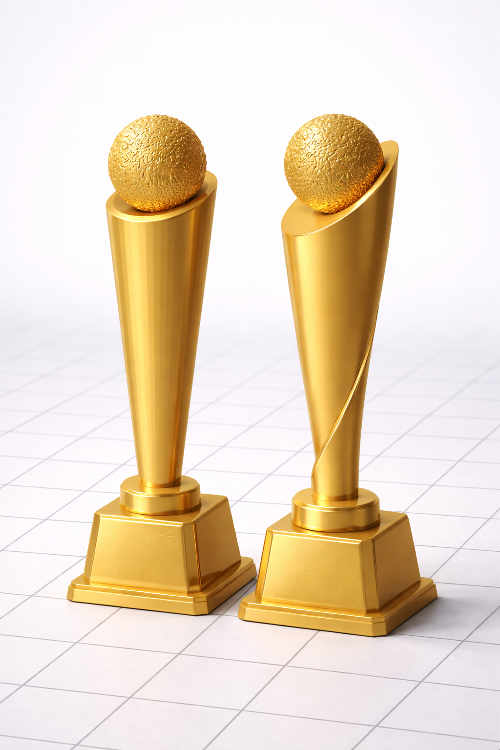 Modern Sphere Trophy 3D Model – Abstract Award Des