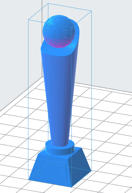 Modern Sphere Trophy 3D Model – Abstract Award Des