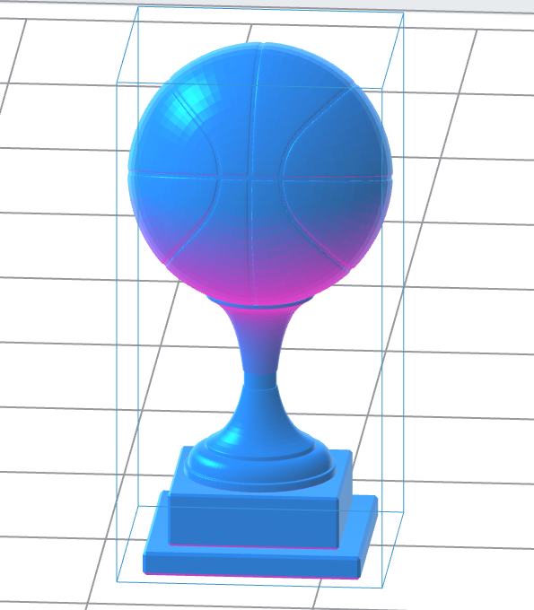 Basketball Trophy 3D Model – Sports Award Design