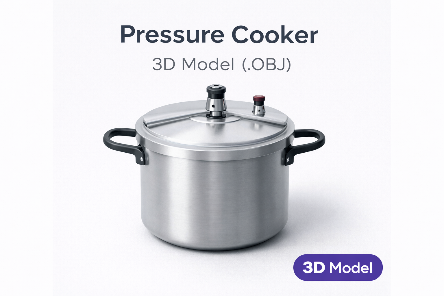 Pressure Cooker 3D Model (.OBJ)