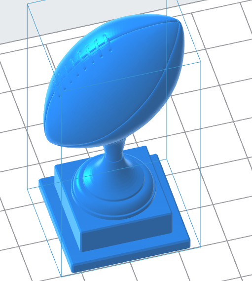 Rugby Ball Trophy 3D Model (.OBJ)