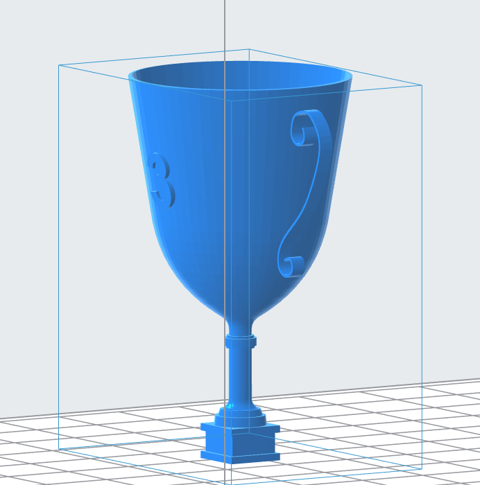 Classic Trophy 3rd place Cup 3D Model (.OBJ)