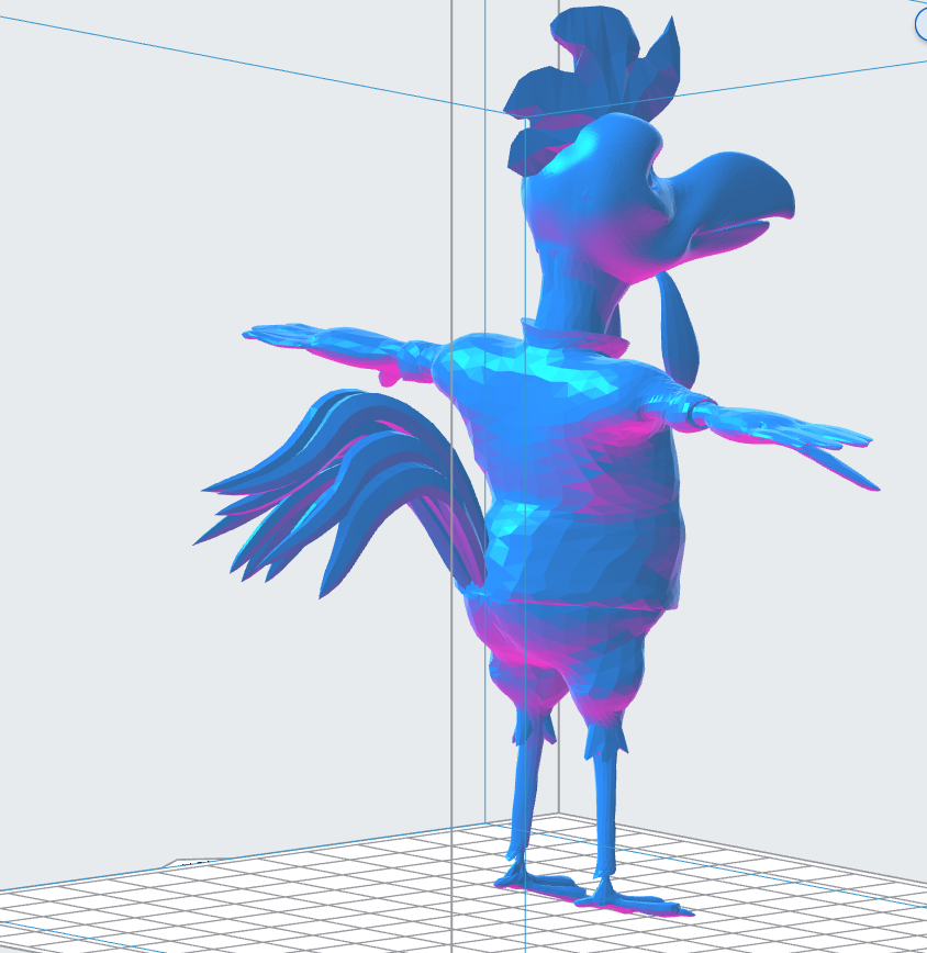 Cartoon Rooster – Downloadable 3D Model