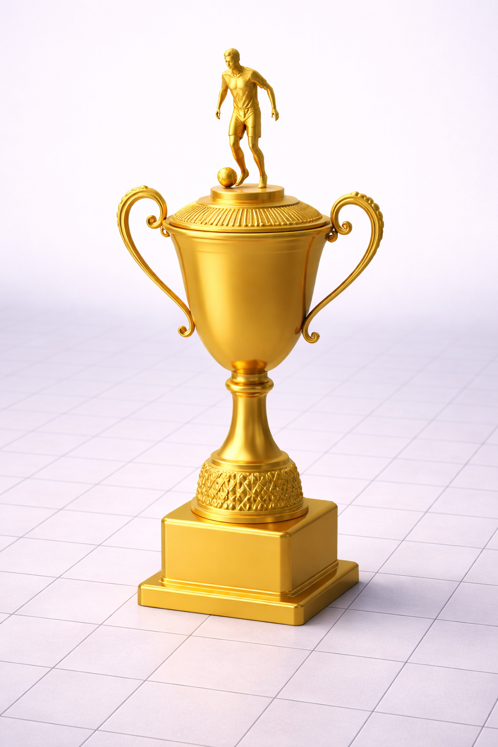 Football Player Trophy 3D Model (.OBJ)