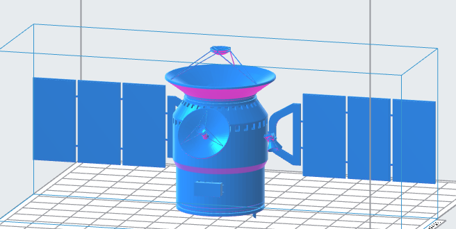 Communication Satellite 3D Model (.OBJ)